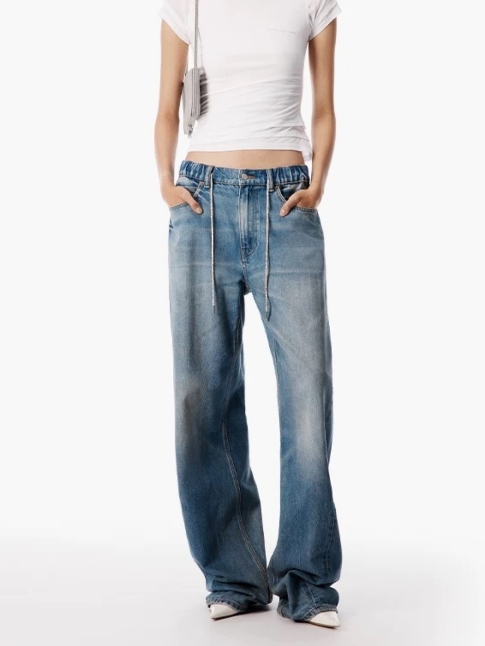 Alexander Wang Crystal Drawcord Balloon Jogger